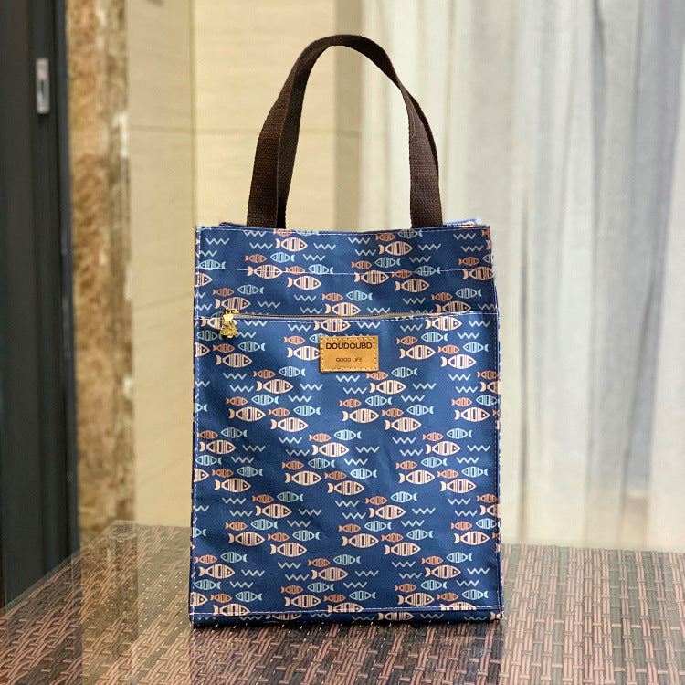 Korean Style Waterproof Lunch Box Commuter Make-up File Handbags