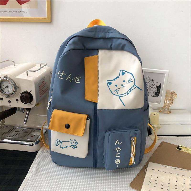 Korean High Mori Style Primary Simple Backpacks