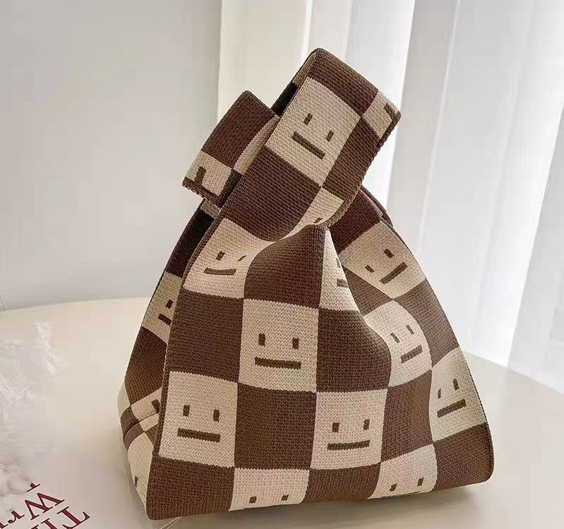 Women's Boat Festival Panda Knitted Wrist Handbags