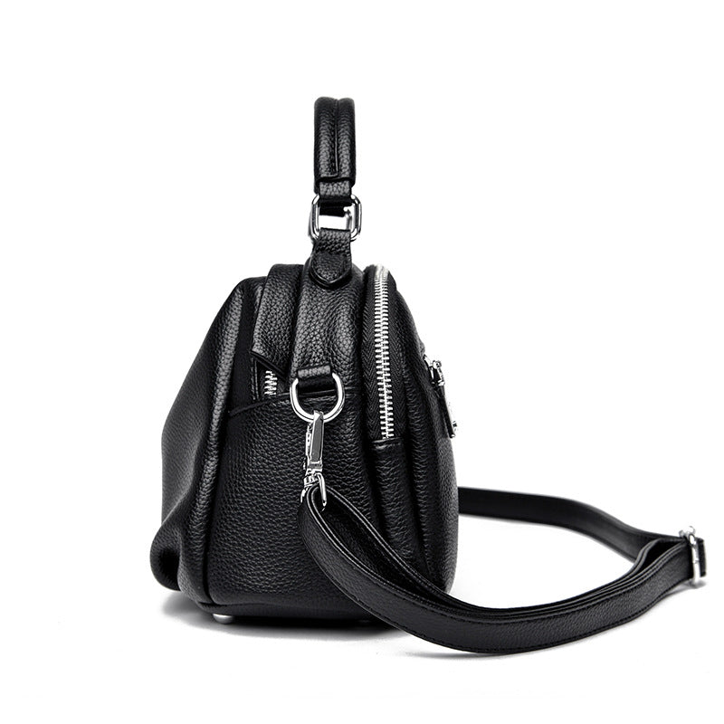Women's Cell Trendy Big Litchi Pattern Genuine Shoulder Bags