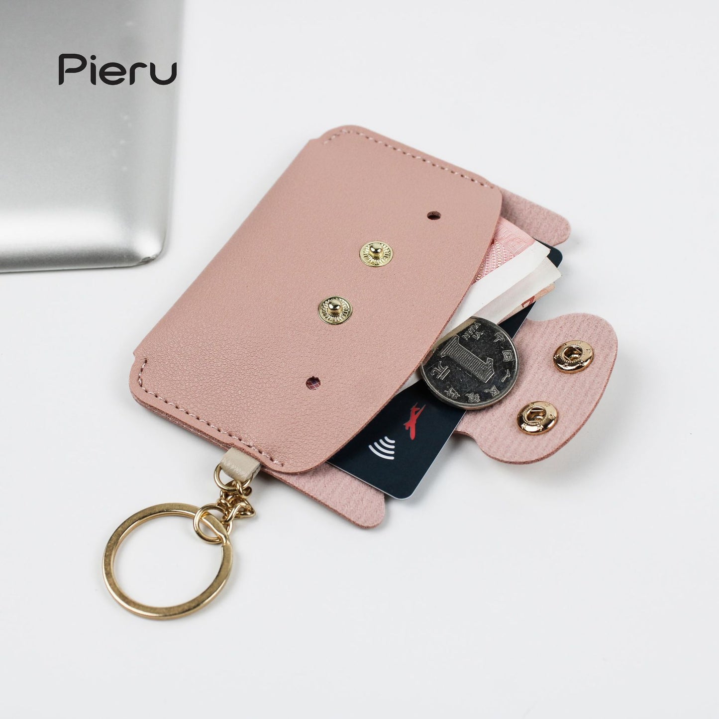 Cartoon Simple Piggy Bus Set With Card Holder