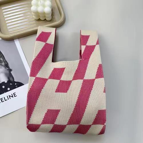 Women's Boat Festival Panda Knitted Wrist Handbags