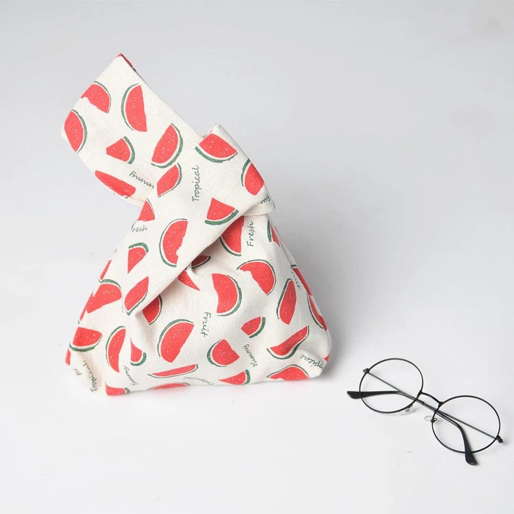 Classy Wrist Cotton Linen Fabric Fresh Handbags