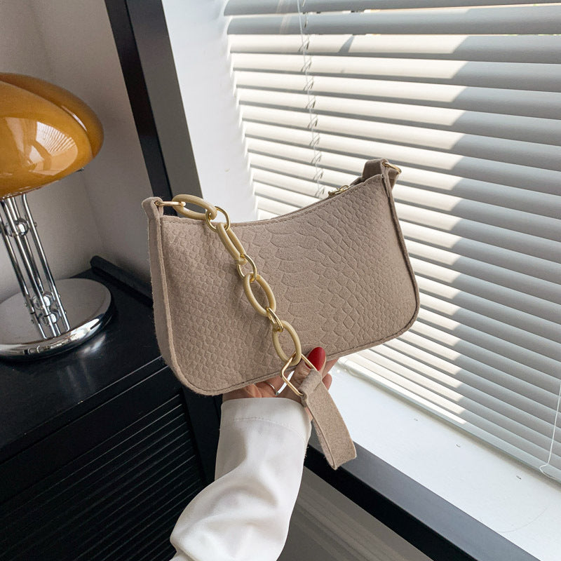 Women's Style Design Underarm Contrast Color Fashion Large Capacity Trendy Shoulder Bags