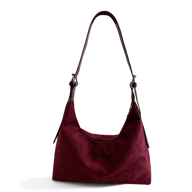 Vintage Suede Commuter Large Capacity Totes Women's Shoulder Bag