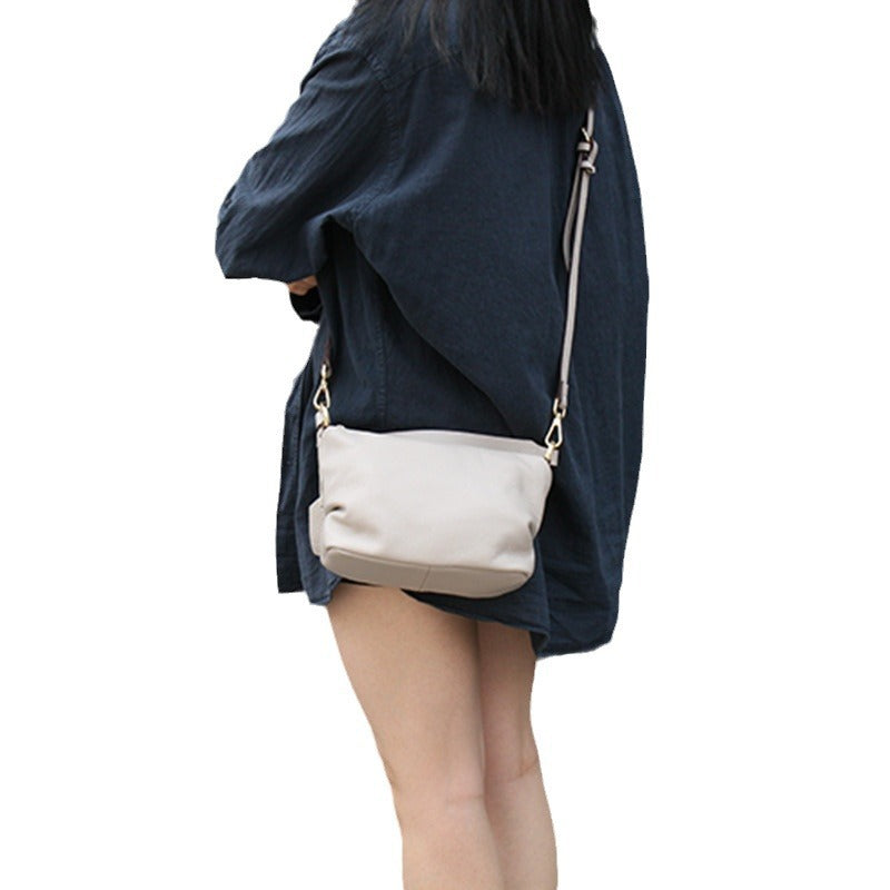 Women's Style Commuter Fresh First Layer Cowhide Mori Shoulder Bags
