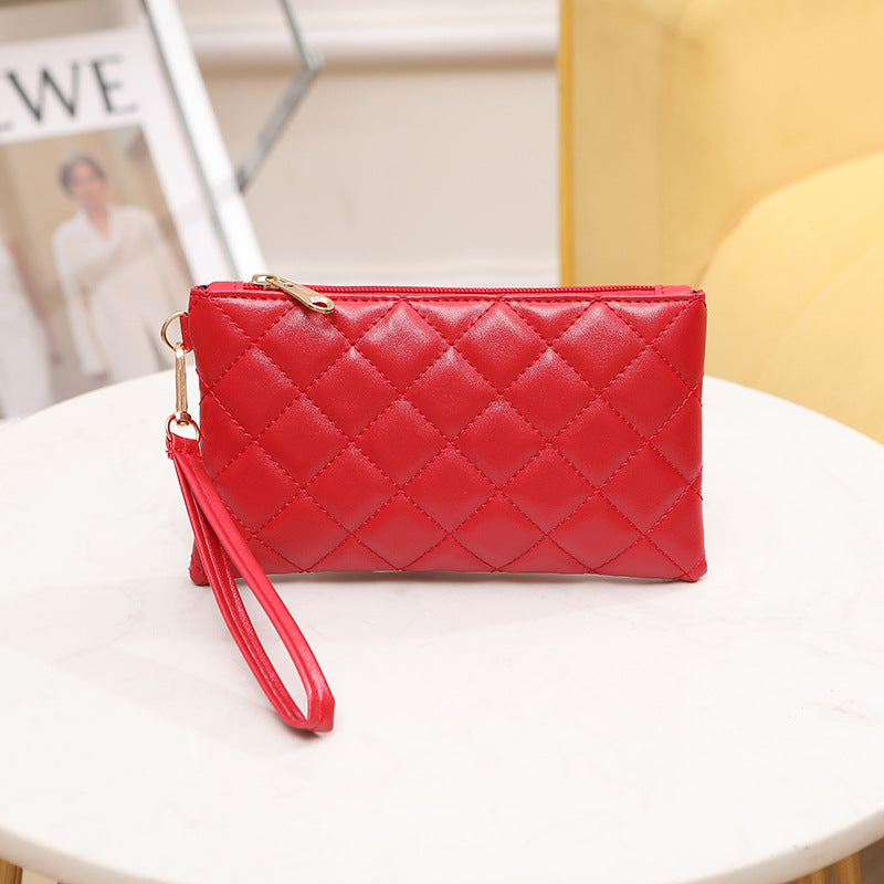 Clutch Solid Color Diamond Embroidery Thread Purses