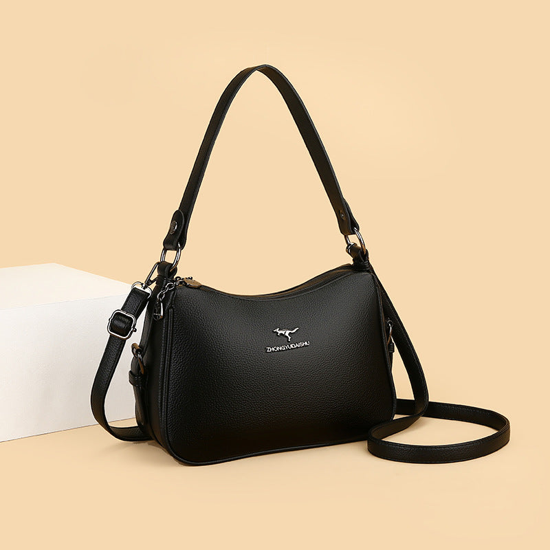 Soft Leather Simple Fashion Texture Large Shoulder Bags