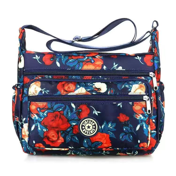 Women's Oxford Stall Large Capacity Leisure Flower Crossbody Bags