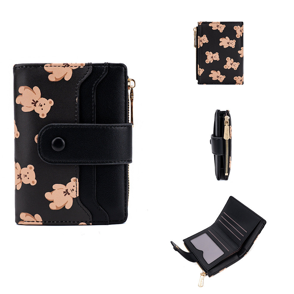 Women's Short Chic Animal Print Thin Section Ladies Wallets