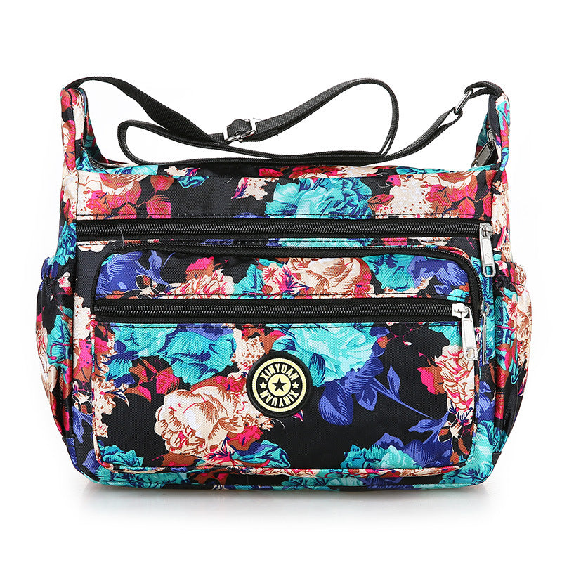 Women's Large Capacity Flower Cloth Oxford Canvas Shoulder Bags