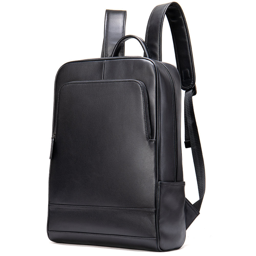 Men's Leather Computer Color Vegetable Tanned First Backpacks