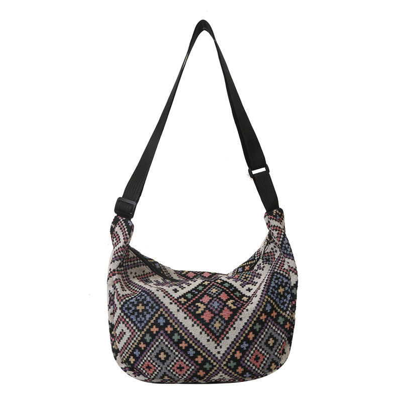 Women's National Fashion Ethnic Style Dumpling Color Crossbody Bags