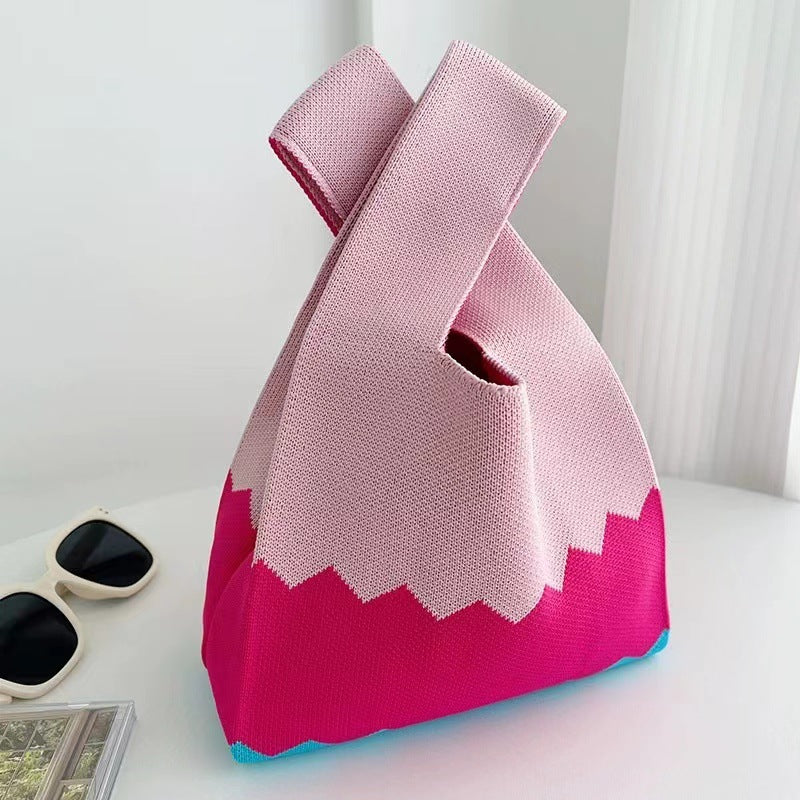 Women's Boat Festival Panda Knitted Wrist Handbags