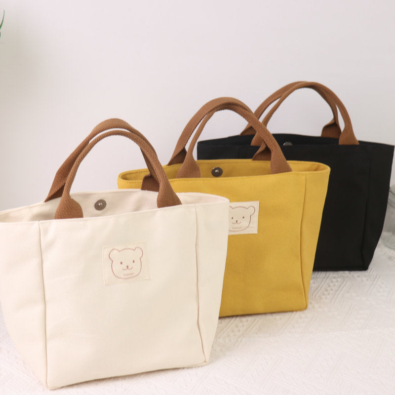 Heat Preservation Lunch Box Canvas Thickened Handbags
