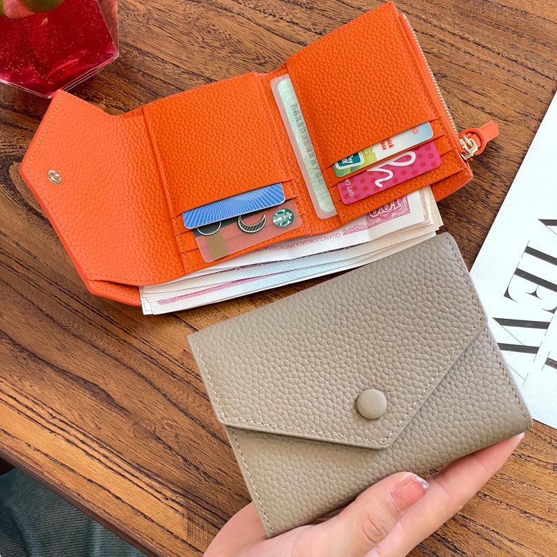 Women's Genuine Leather One-piece Advanced Sense Ladies Wallets