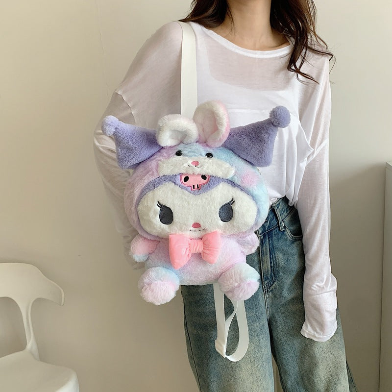 Casual Plush Cartoon Cute Clow Gift Backpacks