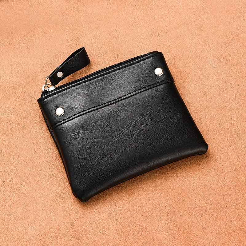 Men's Short Thin Solid Color Pocket Mini Purses