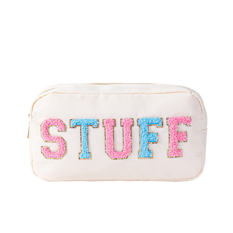 Lettered Make-up Portable Large Capacity Storage Nylon Breathable Makeup Bag