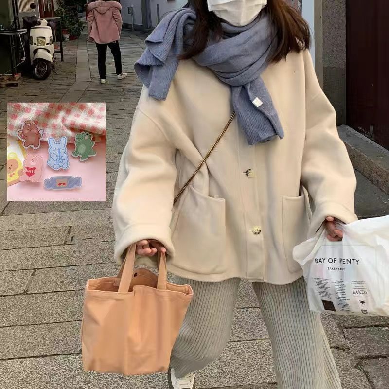 Versatile Women's Portable Color Canvas Reticule Handbags