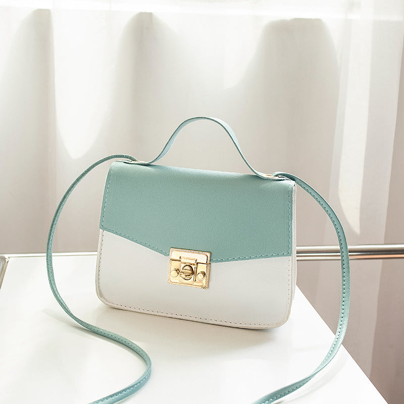 Women's Fashion Color Contrast Sweet Drawstring Bags