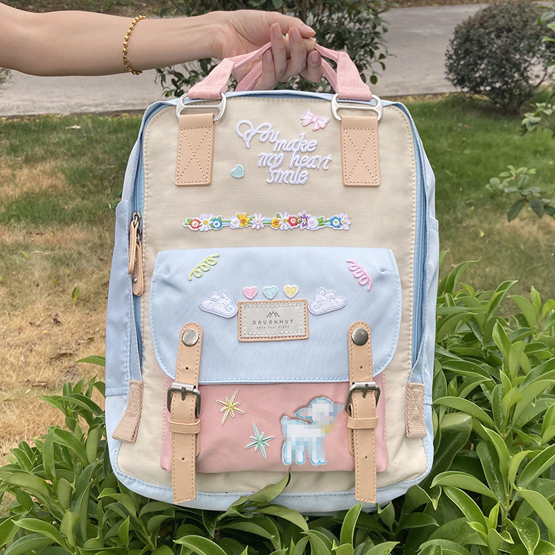 Doughnut Female Preppy Style The Campus Backpacks