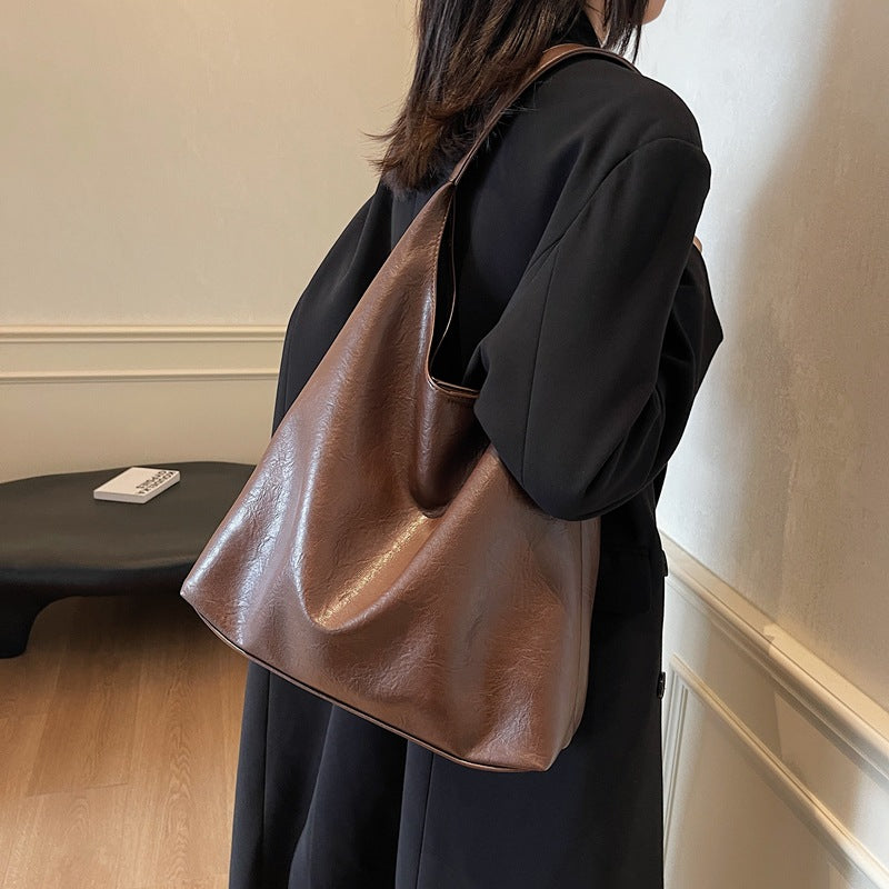 Women's Korean Style Underarm Large Capacity Commuter Shoulder Bags