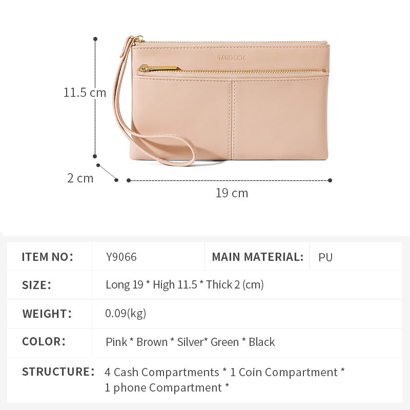 Women's Niche Large Capacity Long Stylish Portable Ladies Wallets