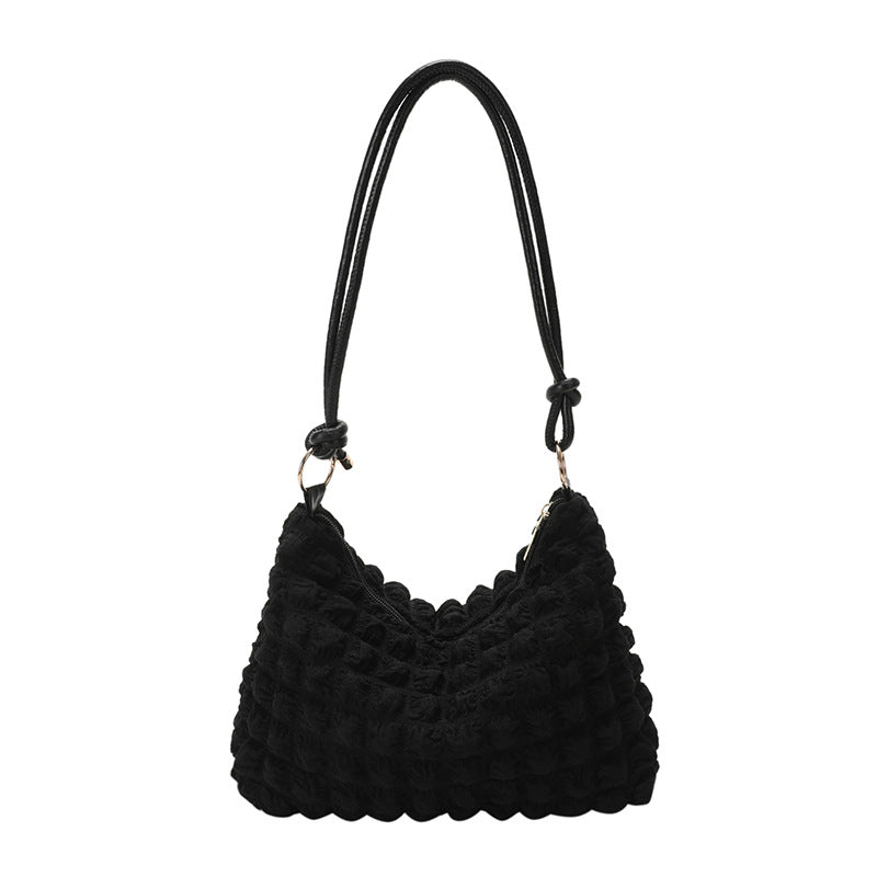 Women's Simple Gentle Elegant Pleated Underarm Arm Bags