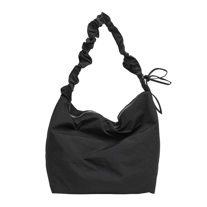 Leisure Drawstring Fresh Pleated Fashion Nylon Crossbody Bags