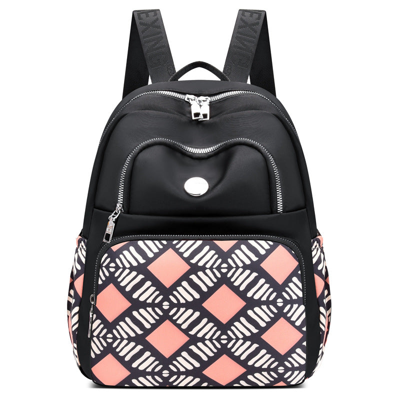 Women's Leisure Large Capacity Fashion Printed Nylon Backpacks
