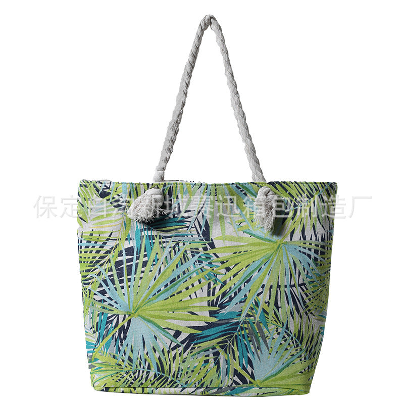 Women's Creative Printing Large Fashion Canvas Korean Shoulder Bags
