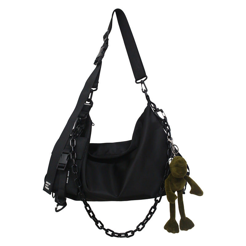 Women's & Men's & Large Capacity Style Cool Frock In Black Crossbody Bags