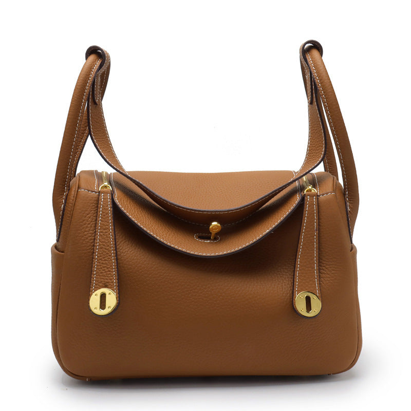 Layer Cowhide Lychee Pattern Lindy Doctor Genuine Shoulder Bags