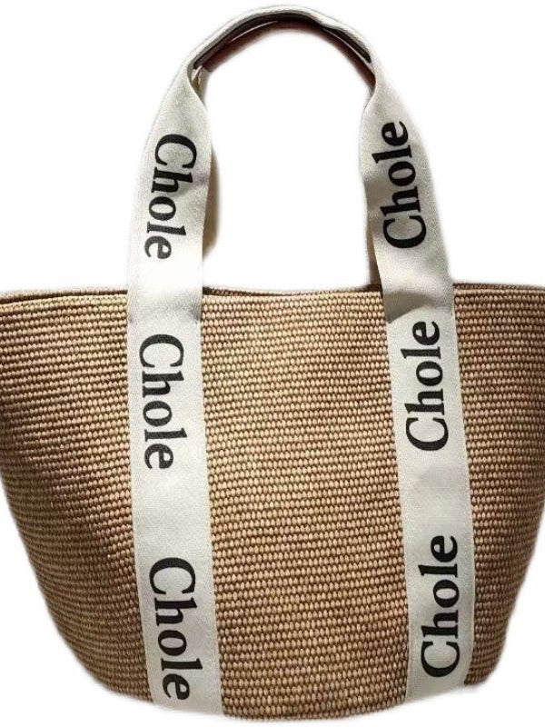 Women's Seaside Woven Female Niche Vegetable Basket Handbags