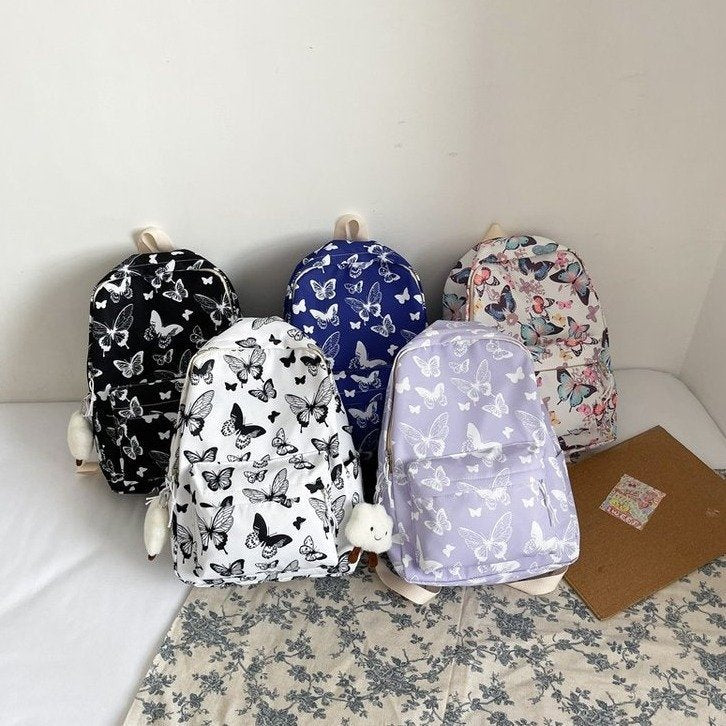 Women's Fashion Butterfly Pattern High Lightweight Backpacks