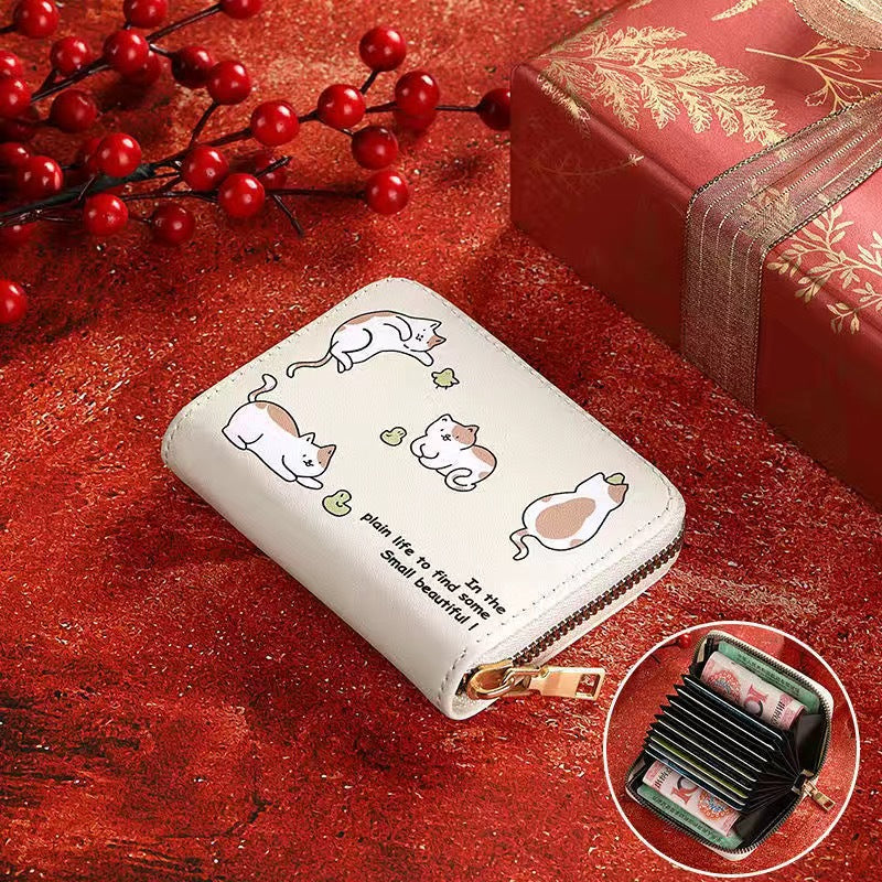 Cartoon Cute Large Capacity Zipper Credit Card Holder
