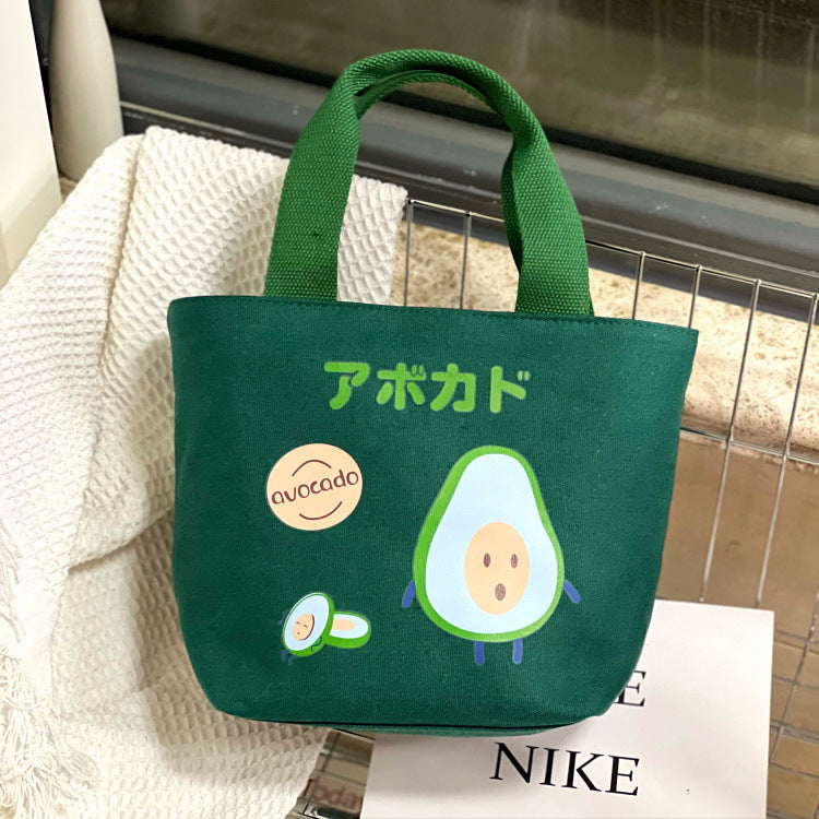 Volume Simple Canvas Lunch Box Hand Handbags