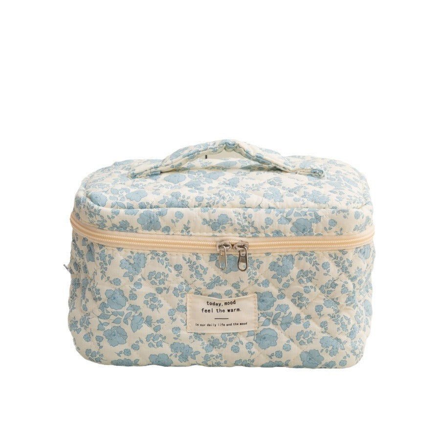 Beautiful Floral Storage Carrying Quilted Cotton Cosmetic Bags