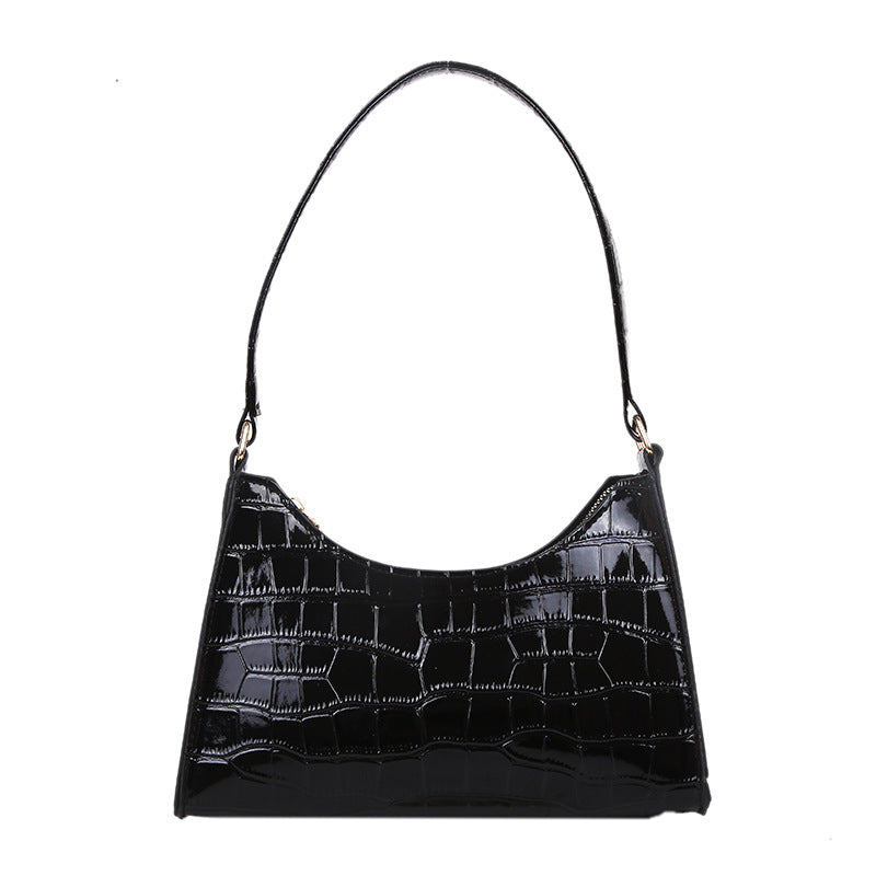 Women's Fan Fashion Embossing Hand Temperament Stone Shoulder Bags
