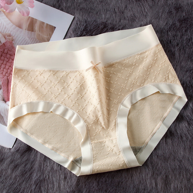 Women's Purified Cotton Underwear Briefs Comfortable Jacquard Panties