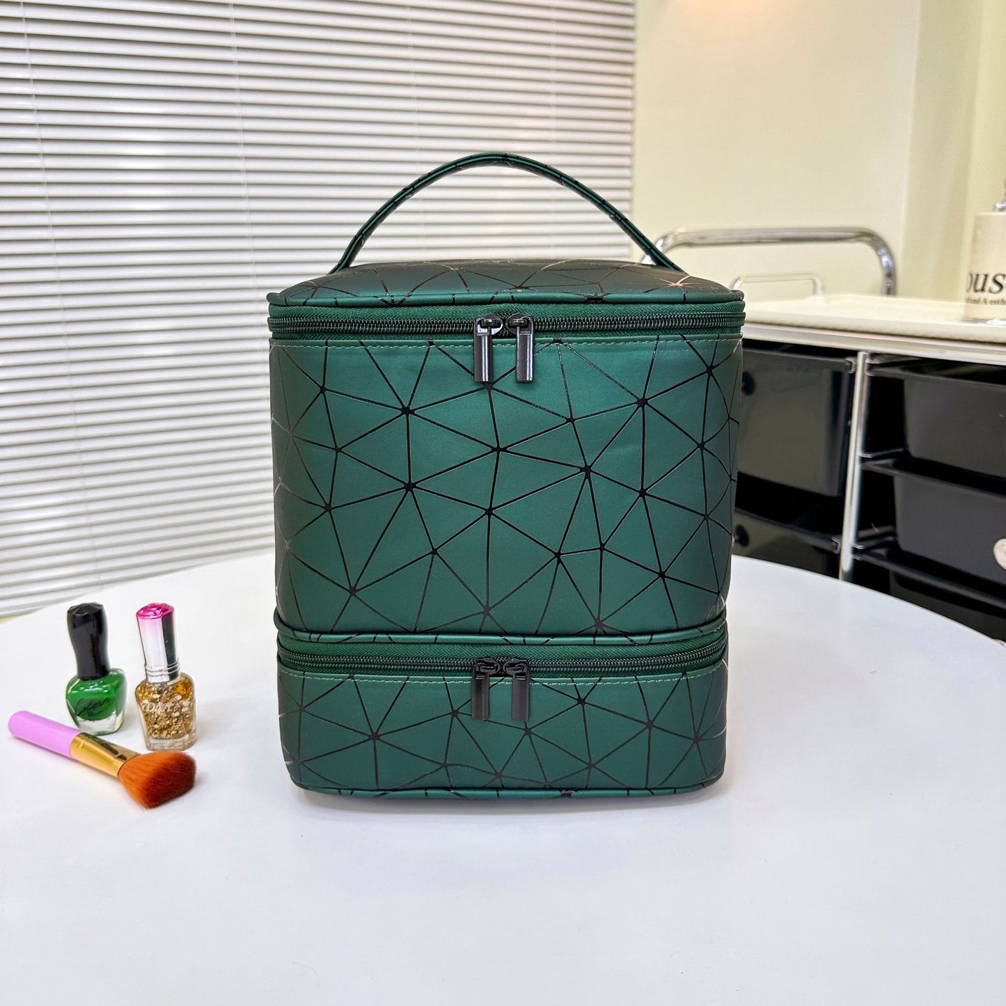 Capacity Wash Female Stylish Portable Nail Cosmetic Bags
