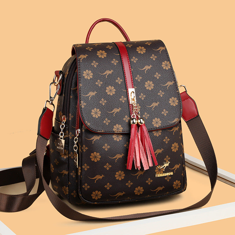 Women's Korean Fashion Leisure Large Capacity Trendy Backpacks