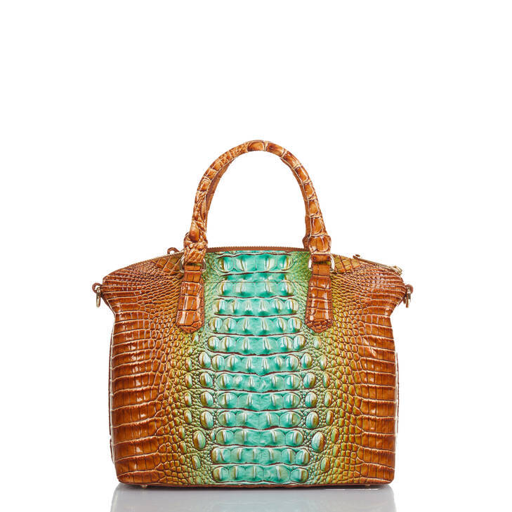 Women's Portable Retro Crocodile Pattern Brahmin Crossbody Bags