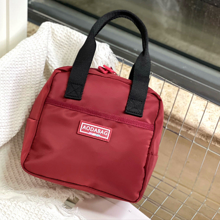Women's Contrast Color Waterproof Lunch Box Mummy Handbags