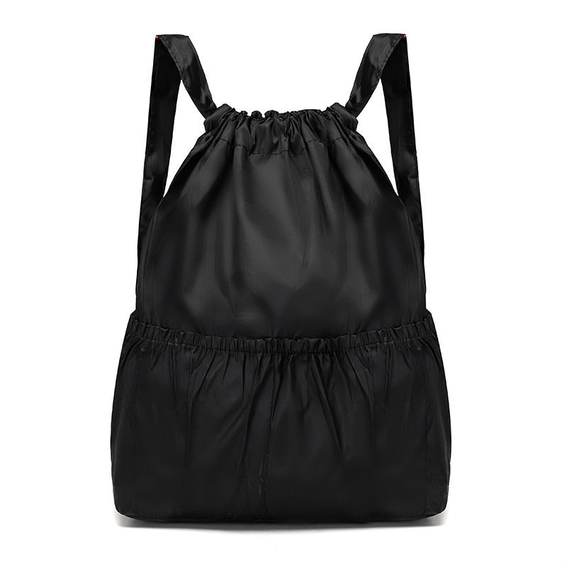 Cloth Drawstring Large Capacity Female Foldable Backpacks