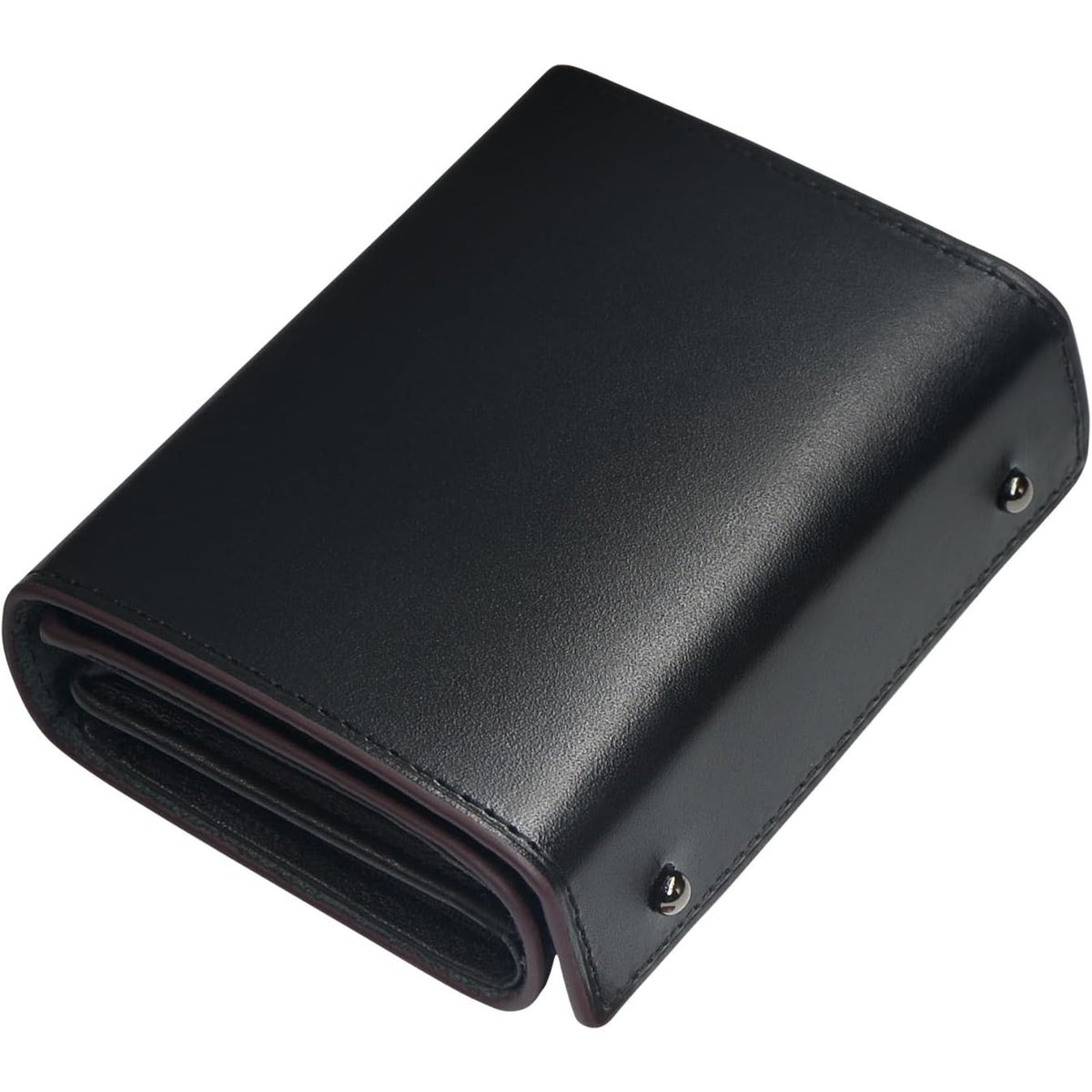 Men's Short Three-fold Swiping Solid Color Business Purses