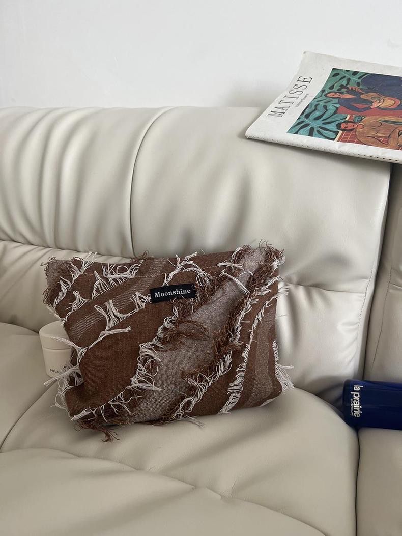 High Sense Denim Tassel Large Capacity Storage Handbags