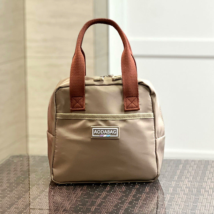 Women's Contrast Color Waterproof Lunch Box Mummy Handbags