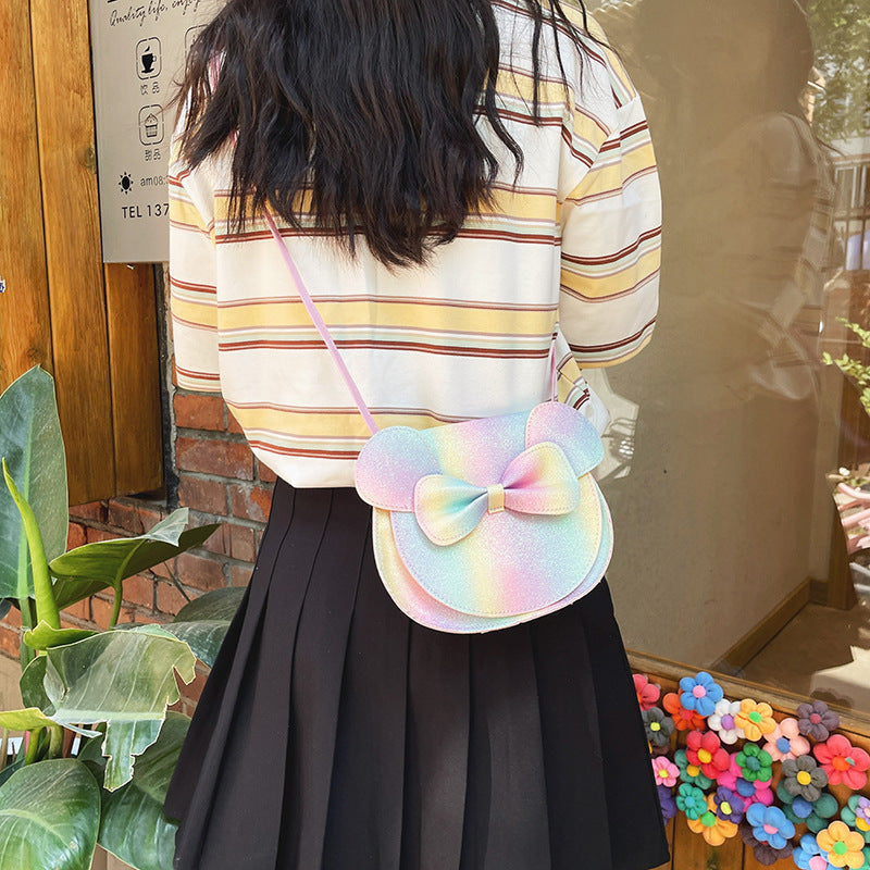 Women's & Children's & Korean Style Cute Colorful Sequined Bow Crossbody Bags
